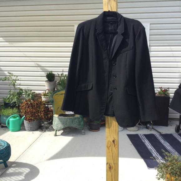 J. Crew 0P Metallic Black Blazer one button Dark academia business 0 petite work - Picture 13 of 15